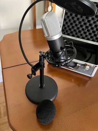 Micrófono condensador estudio con anti pop