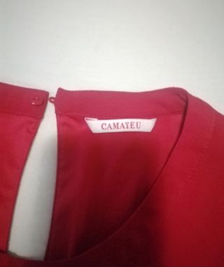 Vestidos rojos, talla L, marca: Blanco y Camaieu