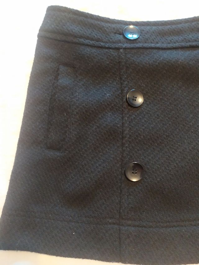 Minifalda negra tweed Pinkie