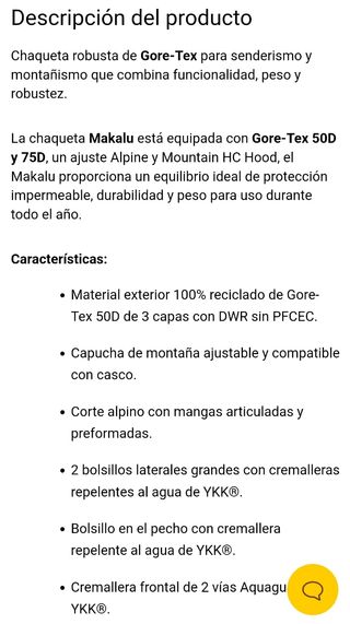 Chaqueta Makalu de Mountain equipment 