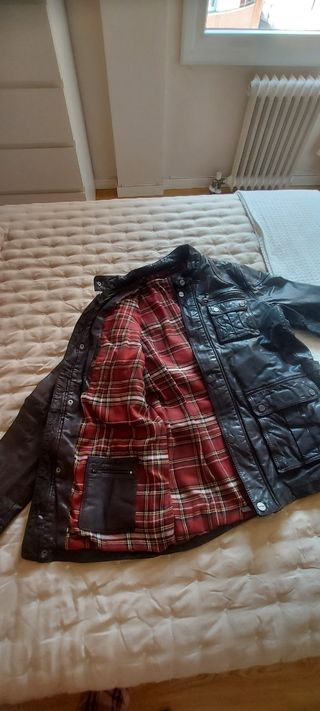 Chaqueta Cuero marrón Redskins.