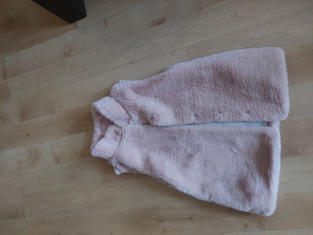 chaleco pelo rosa palo