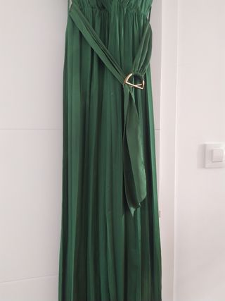 Mono verde plisado Zara (nuevo)