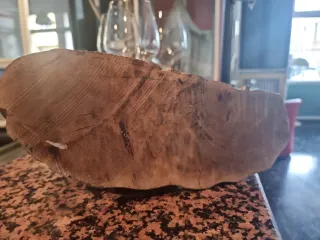 Sculrura scimmie legno  dorato