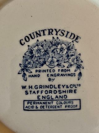 Set di piattini di ceramica inglese 7 pezzi