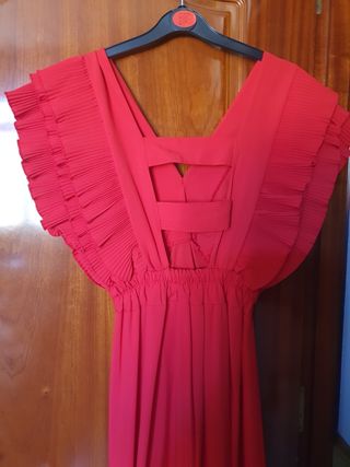 vestido rojo largo 