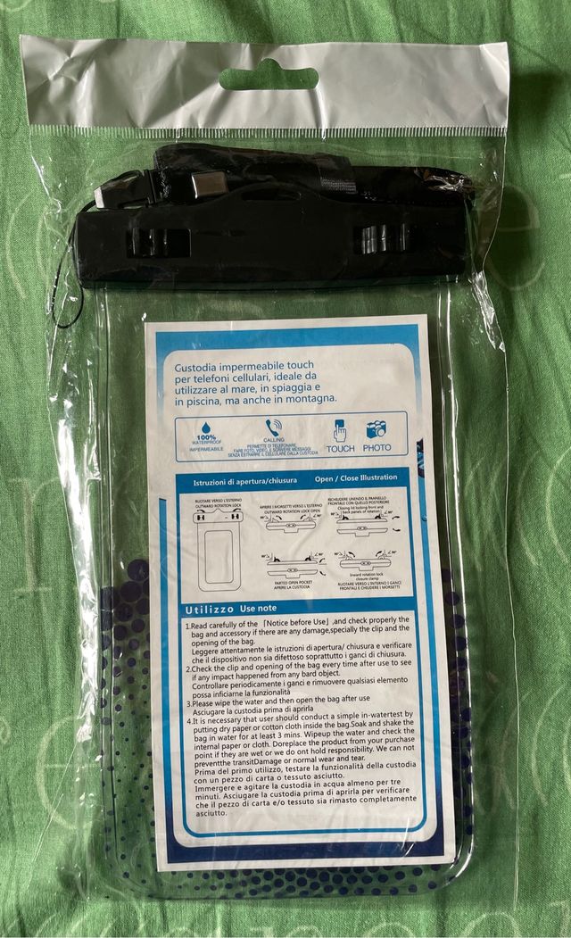 Custodia impermeabile touch per telefonino