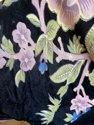 Kimono terciopelo flores estampado Zara