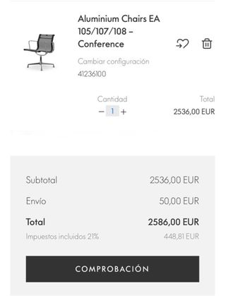 Silla Aluminium Chairs EA Vitra 108