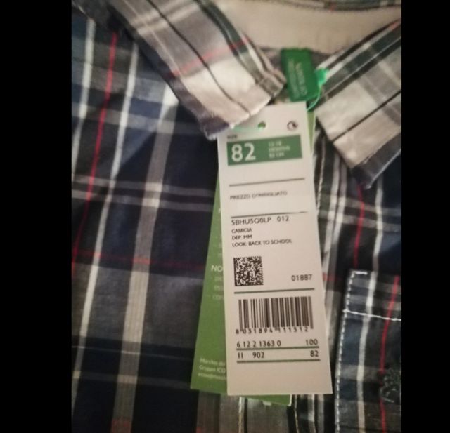 camicia bambino 9/12 mesi nuova Benetton