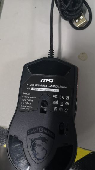 Ratón Gaming MSI Clutch GM40 