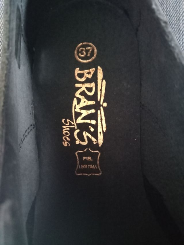 zapatos cordones piel negro cuero