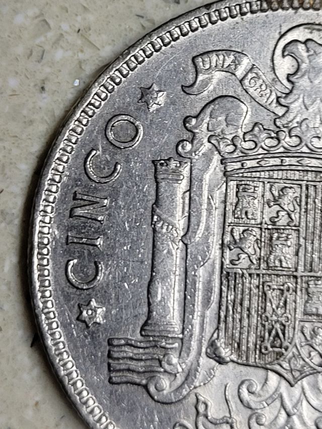 Moneda 5 pesetas. Año 1949