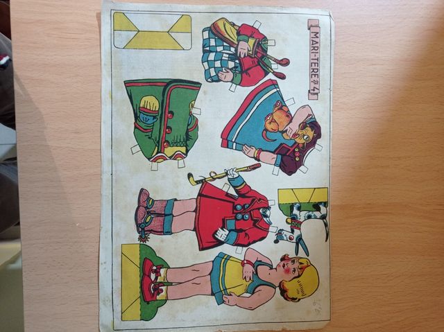 antigua muñeca recortable  Mari-Tere