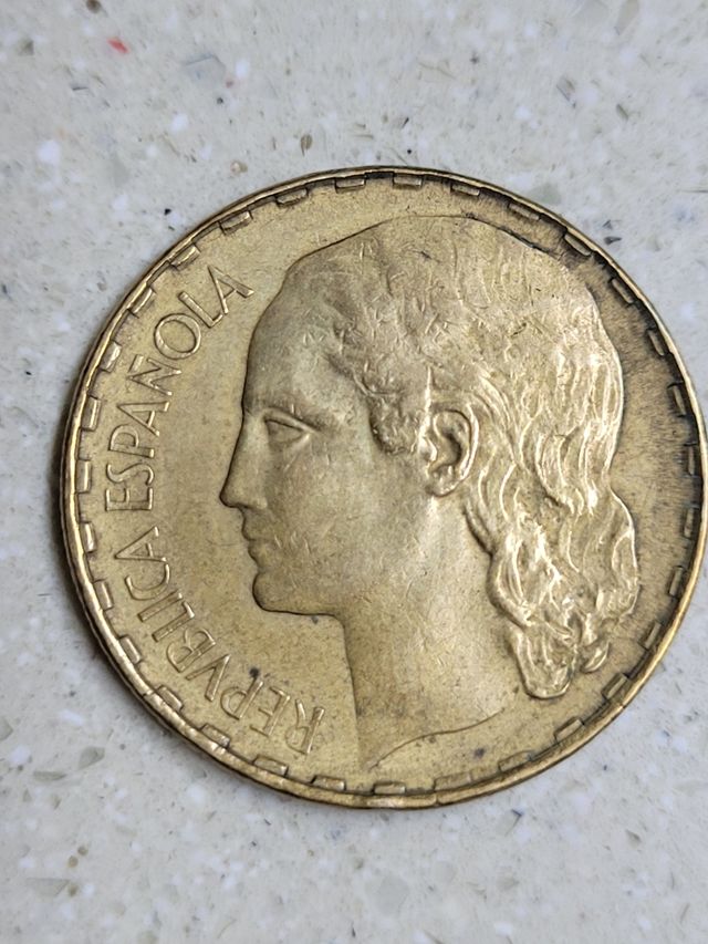 Moneda 1 peseta. Año 1937. República Española