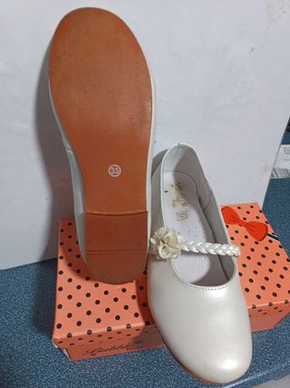 Zapatos de piel comunión niña 