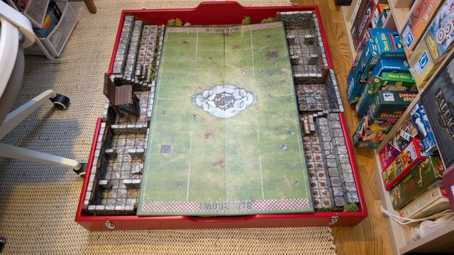 Maleta Campo Blood Bowl hecha a mano
