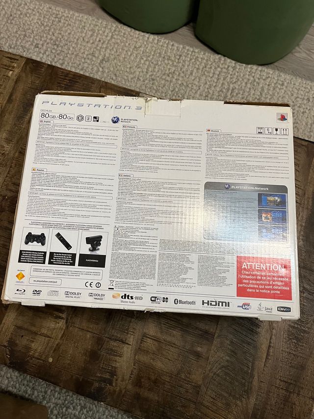 Consola ps3 80gb con mando, cables y caja