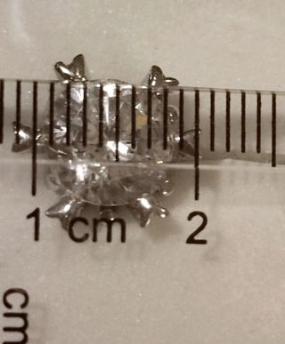 PENDIENTES DE ORO BLANCO Y CIRCONITAS 3 KILATES