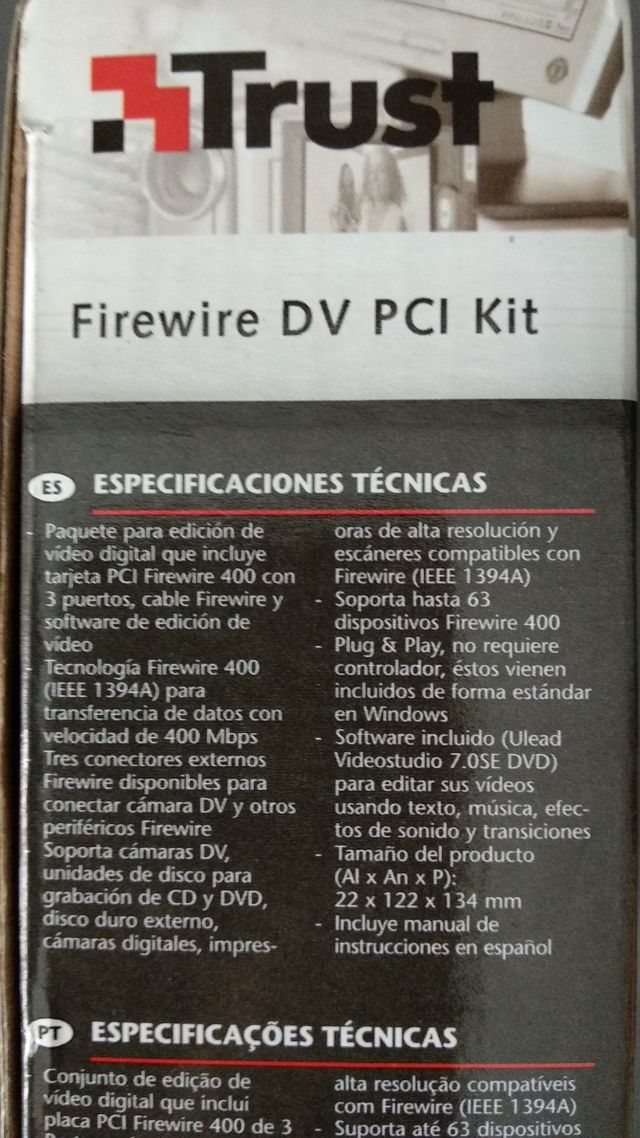 Tarjeta firewire Trust VI 2100