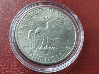 🇺🇸 Lote de 2 moneda de 1 dólar y una medalla 