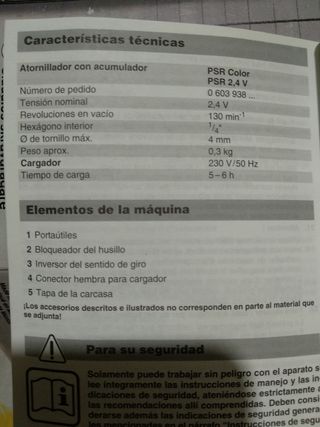 Atornillador Bosch PSR color a batería