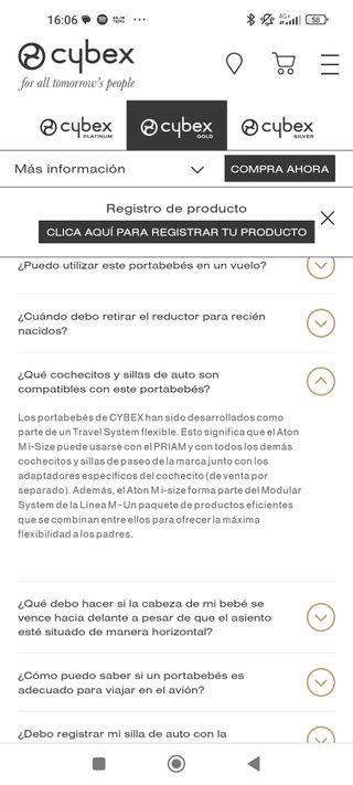 Silla Cybex Aton M i-size