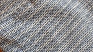 Vestido azul, tejido tweed, Roberto Torretta