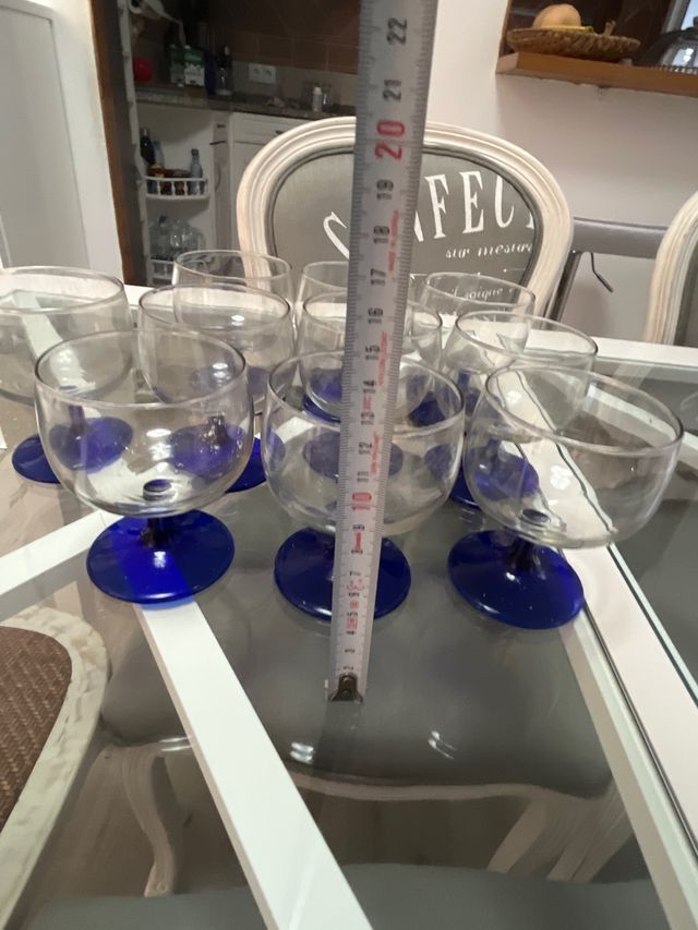 Copa cristal azules 10 unidades