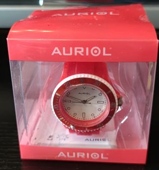 Reloj de pulsera Auriol con correa de silicona, ro