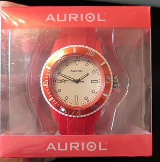 Reloj de pulsera Auriol con correa de silicona, ro