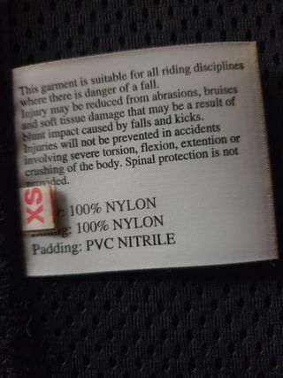 Chaleco de protección para equitación