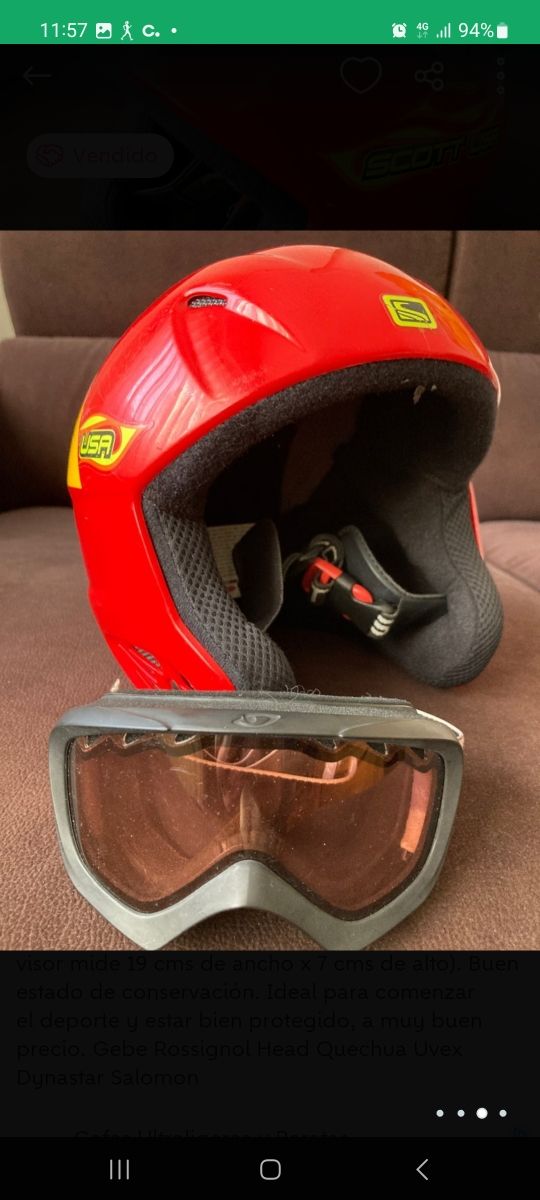 casco y gafas snowboard niño