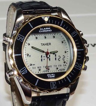 1320-Reloj TAHER-analogico/digital-crono-NOS