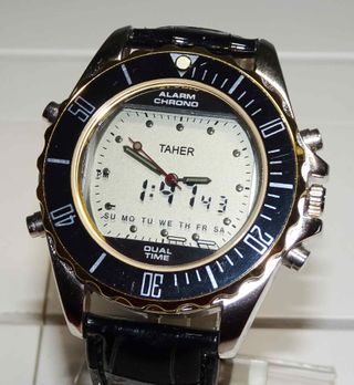 1320-Reloj TAHER-analogico/digital-crono-NOS