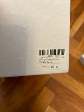 Zapatos negros - cuña corcho NUEVOS