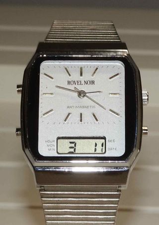 1323-Reloj ROVEL NOIR-cuerda y digital-unisex-NOS