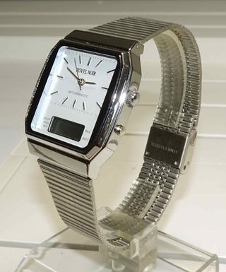 1323-Reloj ROVEL NOIR-cuerda y digital-unisex-NOS