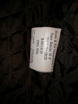 chaqueta de piel unisex