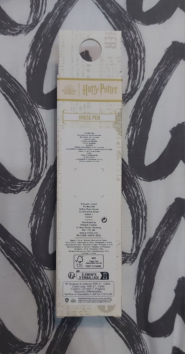 Harry Potter House Pen Penna Tassorosso Hufflepuff