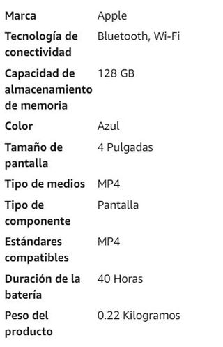 Apple iPod touch (de 128GB) - azul