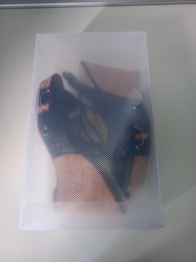 Zeppe tessuto nero luccicante