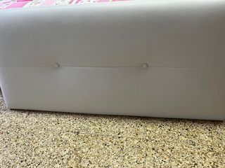 2 Cabeceros tapizado con polipiel. Blanco cada uno