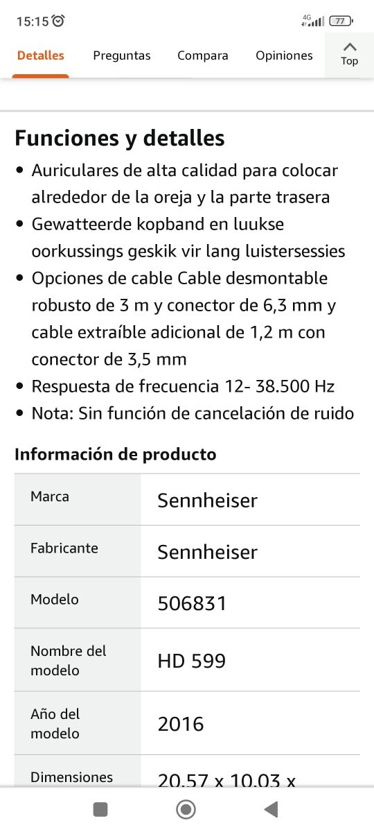 auriculares hifi sennheiser