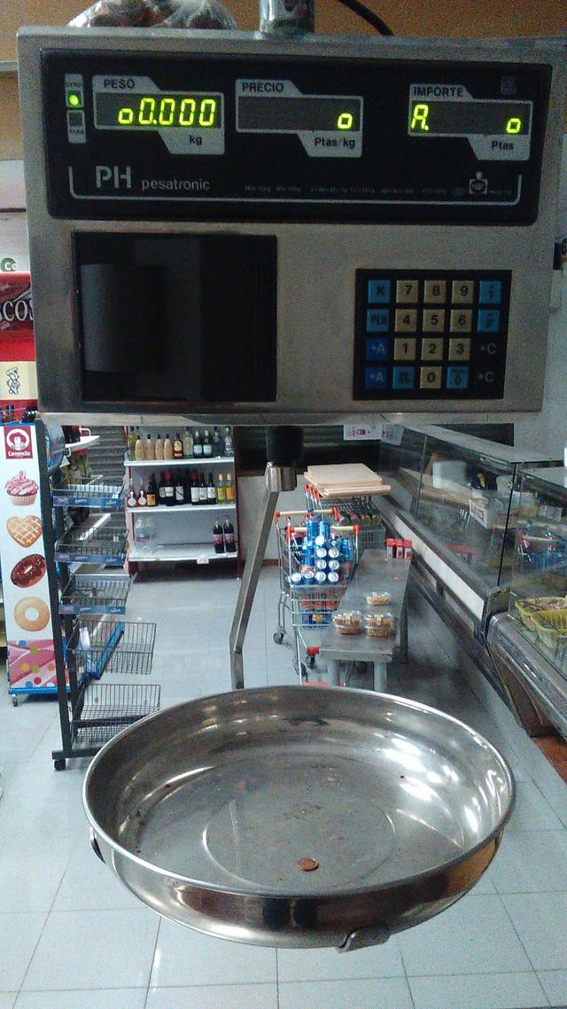 Báscula electrónica suspendida