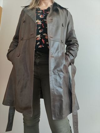 Trench - Gabardina de cuero