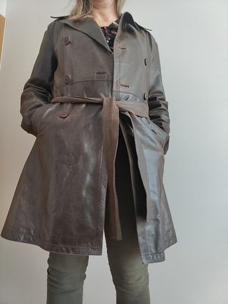 Trench - Gabardina de cuero