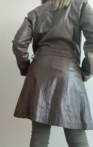 Trench - Gabardina de cuero