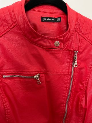 Cazadora polipiel Roja