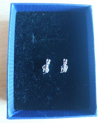 Conjunto colgante, pendientes y anillo de gato